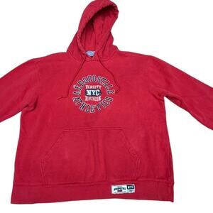 "AEROPOSTALE" Athletics Varsity NYC Division VTG Red Hoodie SZ M Y2K PLEASE READ
